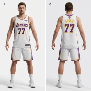 Custom Luka Doncic Style Lakers Jersey - Personalized Name/No.