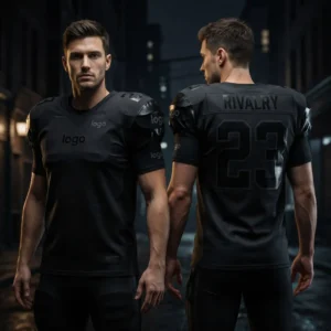11 Custom "Blackout Edition" Football Jersey - Stealth Mode Rivalry Collection