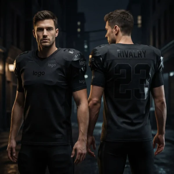 11 Custom "Blackout Edition" Football Jersey - Stealth Mode Rivalry Collection