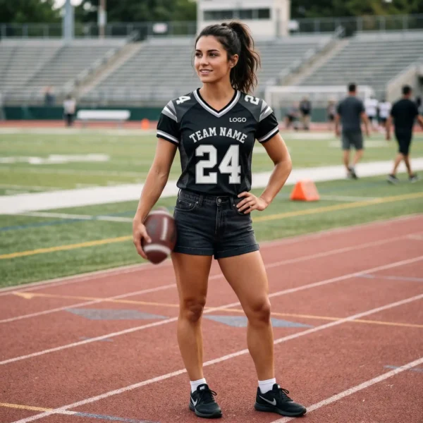 Women's Fashion Football Jersey - Custom Slim Fit Aesthetic Sports Wear