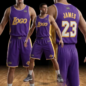 13 LeBron James Style Custom Lakers Basketball Uniform
