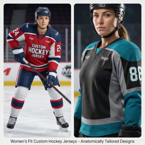 18 Women's Fit Custom Hockey Jerseys - Anatomically Tailored Designs