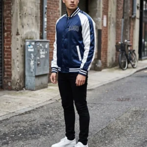 Custom Satin Varsity Jacket - Silk-Like Shine Streetwear