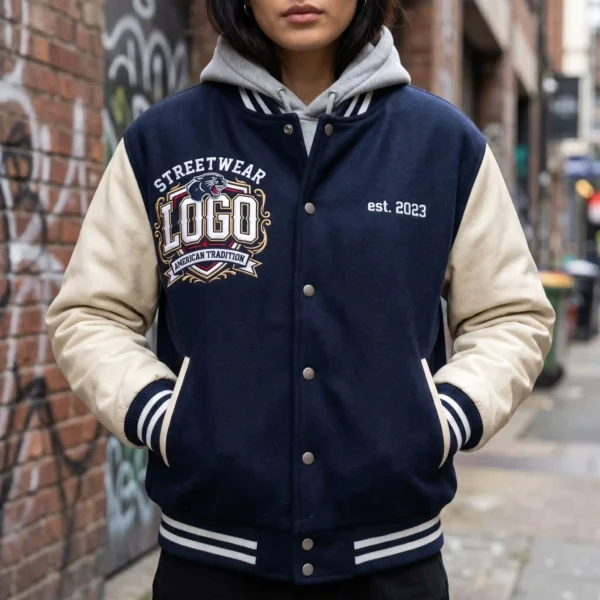 Custom Embroidery American Street Baseball Jacket