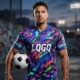 90s Retro Wave Custom Football Shirt - Sublimated Vintage Design 90s Retro Wave Custom Football Shirt - Sublimated Vintage Design