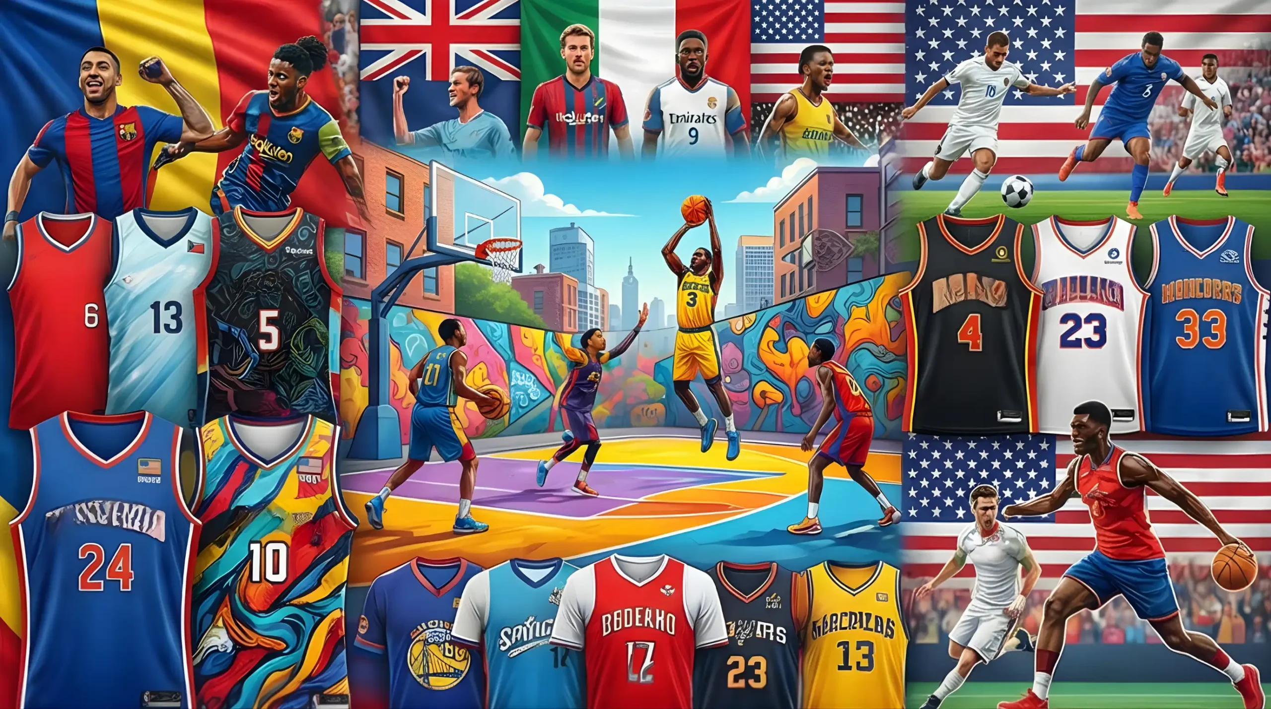 Sportswear design inspiration and sports culture – creative basketball and soccer jersey ideas, international athletes, and global sports trends