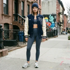 22 Custom Athleisure Varsity Jacket - Sporty & Chic Style