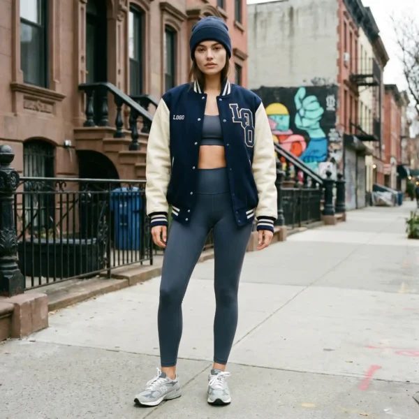Custom Athleisure Varsity Jacket - Sporty & Chic Style