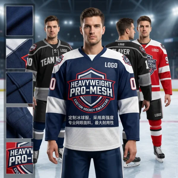23 Heavyweight Pro-Mesh Custom Hockey Sweaters - Maximum Durability