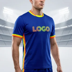 Neon Accent Custom Soccer Shirt - High-Visibility Saturated Base