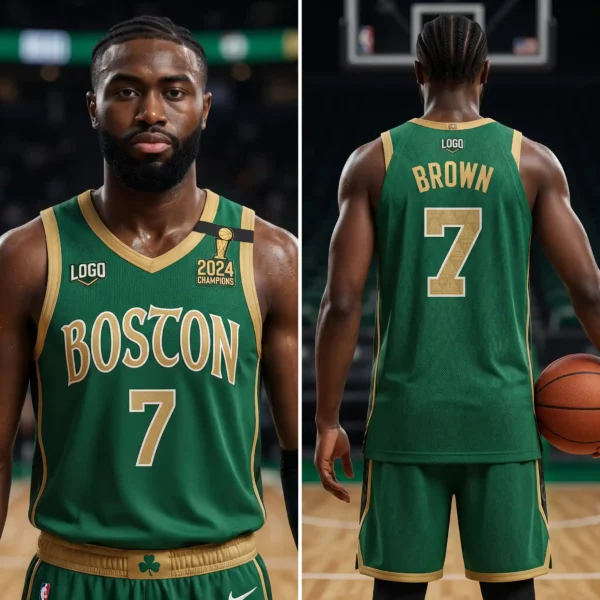 24 Jaylen Brown Inspired Custom Celtics NBA Champion Jersey