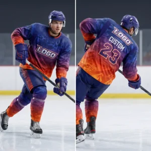26 Custom Gradient Fade Hockey Jerseys - Modern Visual Textures