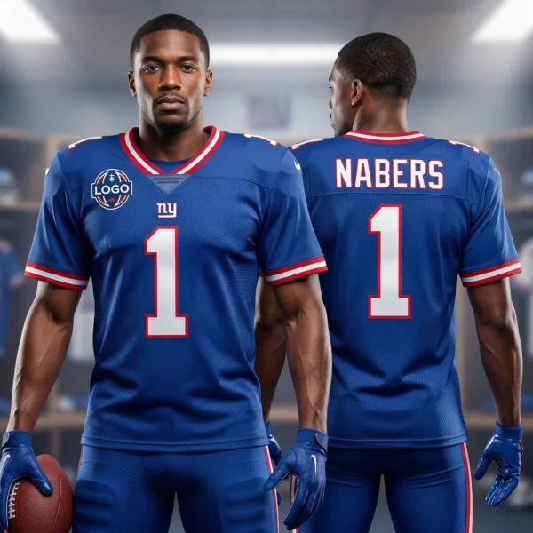 Custom NY Giants Style Jersey - Personalized Nabers #1 Style Gear