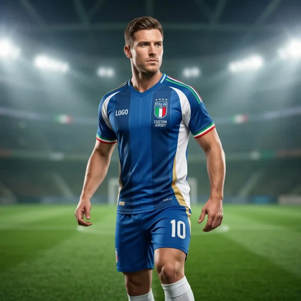 Italian Style Slim-Fit Custom Jersey - Fashion-Forward Soccer Wear Italian Style Slim-Fit Custom Jersey - Fashion-Forward Soccer Wear