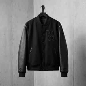 30 Monochromatic Custom Varsity Jacket - Sleek Tonal Style