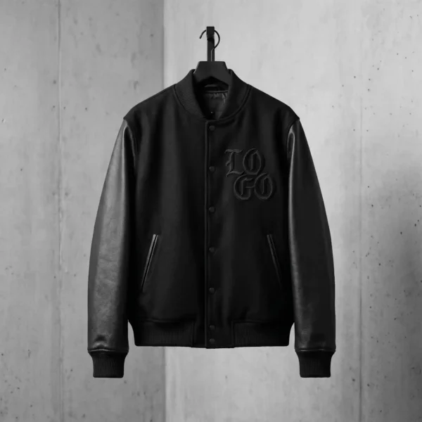 30 Monochromatic Custom Varsity Jacket - Sleek Tonal Style