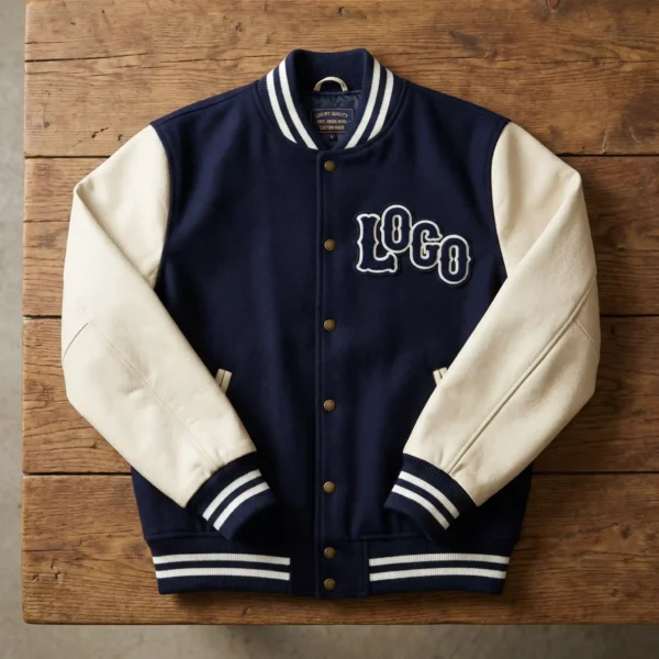 Custom 100% Virgin Wool Varsity Jacket - Luxury Quality