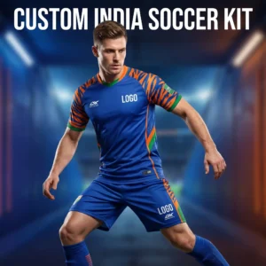 Custom India Soccer Kit - Blue Tigers Fan & Performance Gear