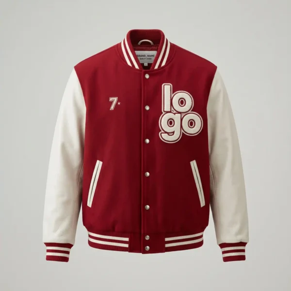Custom Munsell Red Varsity Jacket - Bold Statement Piece