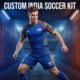 Custom India Soccer Kit - Blue Tigers Fan & Performance Gear