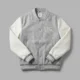 33 Custom Heather Grey Varsity Jacket - Modern Neutrality