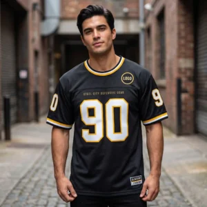 34 Custom T.J. Watt #90 Style Jersey - Steel City Defensive Gear