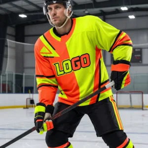 39 Custom Hi-Vis Hockey Jerseys - Bold Neon Colors for Training