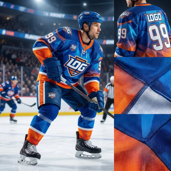4 Custom Sublimated Hockey Jerseys - Vibrant All-Over Team Prints