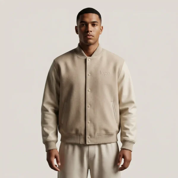 4 Minimalist Custom Varsity Jacket - Quiet Luxury Style