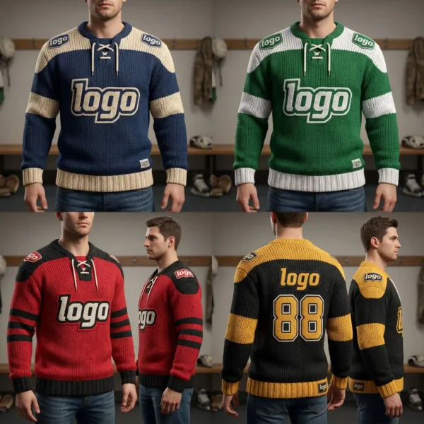41 Custom Knitted Hockey Sweaters - Traditional Heavyweight Feel