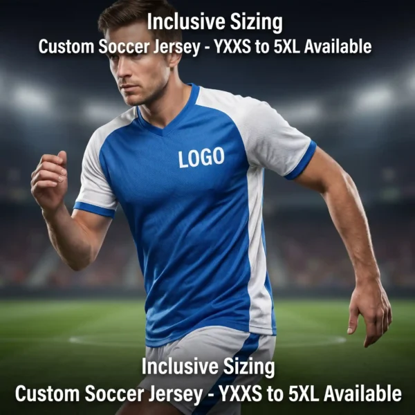 Inclusive Sizing Custom Soccer Jersey - YXXS to 5XL Available