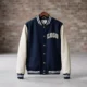 43 Custom Contrast Sleeve Varsity Jacket - Classic Two-Tone