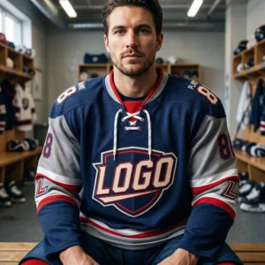 46 Pro Lace-Up Custom Hockey Sweaters - Authentic Neck Detail