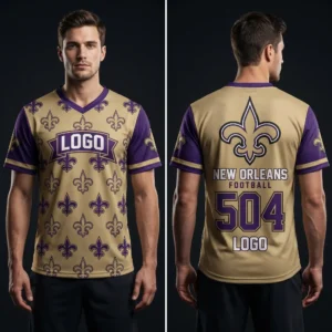 49 Custom NOLA Style Football Jersey - Fleur-de-Lis Inspired Fan Tops