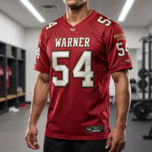 5 Custom Fred Warner #54 Warrior Series Jersey - Stitched Niners Defensive Gear