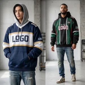50 Oversized Hoodie-Fit Football Jersey - Custom Winter Layering Gear