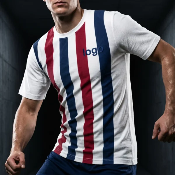 Classic Vertical Stripe Soccer Jersey - Traditional Team Identity
