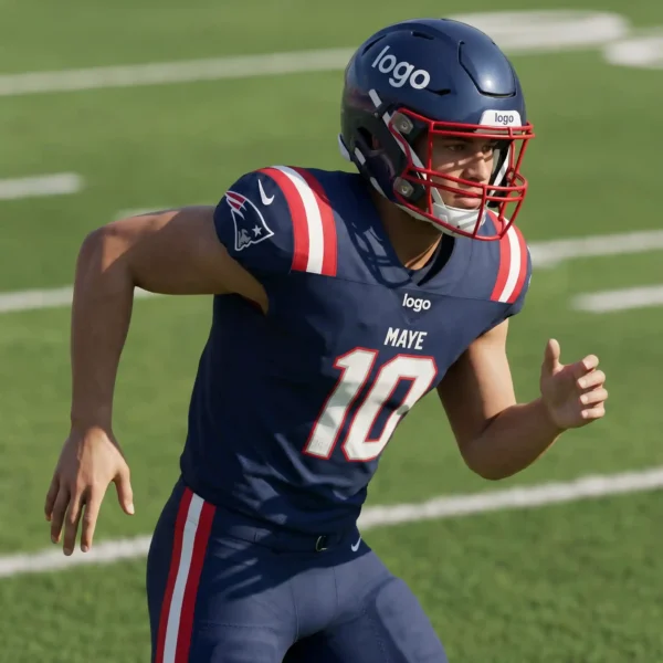 Custom Drake Maye #10 Style Jersey - Personalized New England Football Gear
