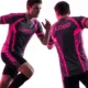 Neon Pink & Charcoal Custom Jersey - High-Visibility Accents