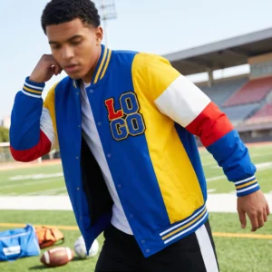 63 Custom Colorblock Baseball Jacket - Vibrant Sporty Fit