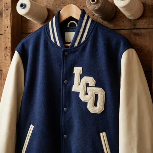 65 Custom Felted Wool Varsity Jacket - Luxurious Softness