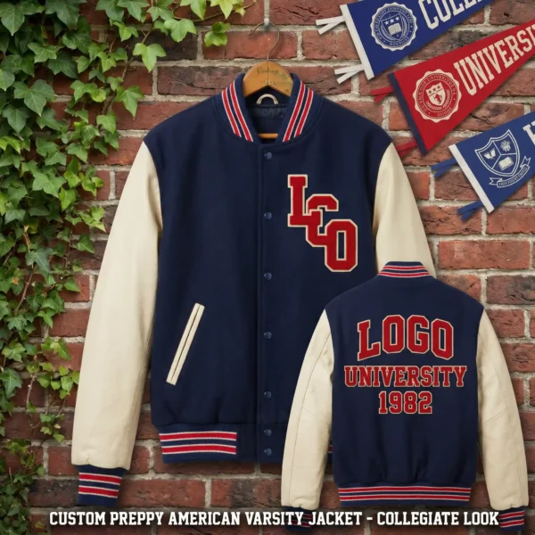 Custom Preppy American Varsity Jacket - Collegiate Look