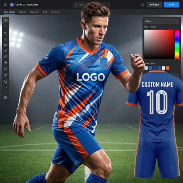 3D Kit Builder Custom Soccer Jersey - Live Online Designing 3D Kit Builder Custom Soccer Jersey - Live Online Designing