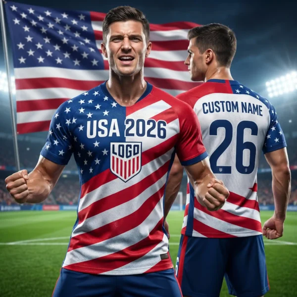 Custom USA 2026 Soccer Jersey - Personalized Stars & Stripes Fan Gear