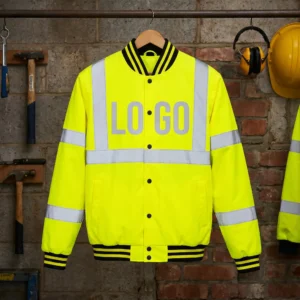 73 Custom Bright Yellow Varsity Jacket - High-Visibility Style