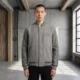74 Custom Urban Grey Varsity Jacket - Modern Neutral Fit