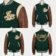 77 Custom Mixed-Media Varsity Jacket - Fabric & Leather Mix
