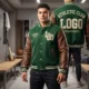 Custom Premium Wool Varsity Jacket with Leather Sleeves