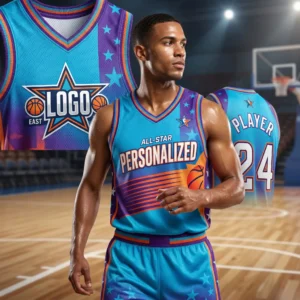 Custom Wide-Shoulder Basketball Jersey - Retro Throwback Style