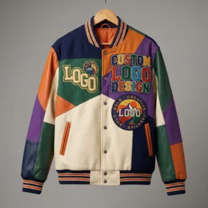 86 Custom Multi-Color Varsity Jacket - Bold Creative Design